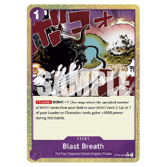 Blast Breath PRB-01-ST04-016b card from the One Piece set Premium Booster