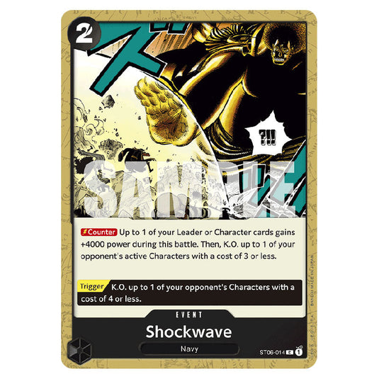 Shockwave PRB-01-ST06-014 card from the One Piece set Premium Booster