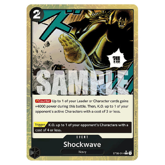 Shockwave PRB-01-ST06-014b card from the One Piece set Premium Booster