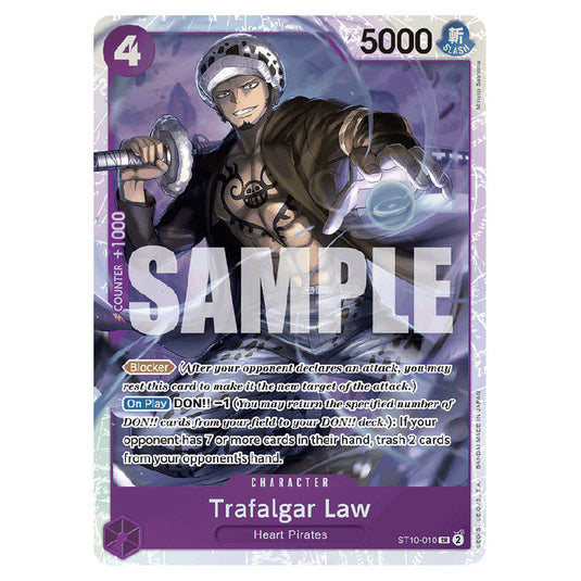 Trafalgar Law PRB-01-ST10-010 card from the One Piece set Premium Booster