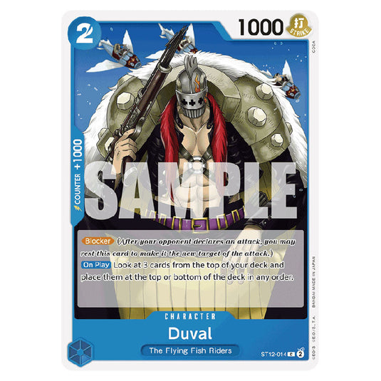 Duval PRB-01-ST12-014 card from the One Piece set Premium Booster