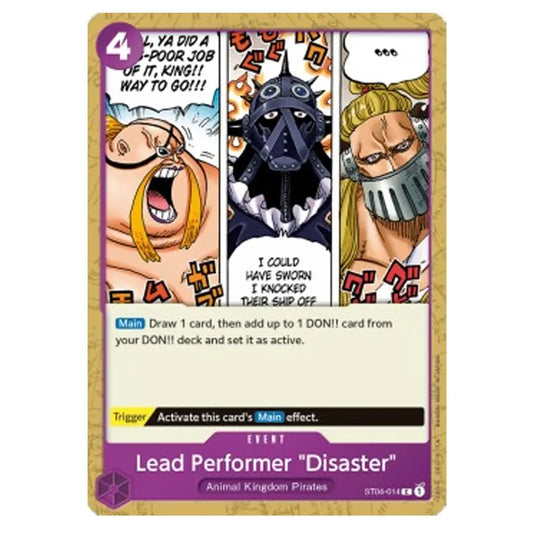 One Piece - Starter Deck - Animal Kingdom Pirates - Lead Performer Disaster - ST04-014