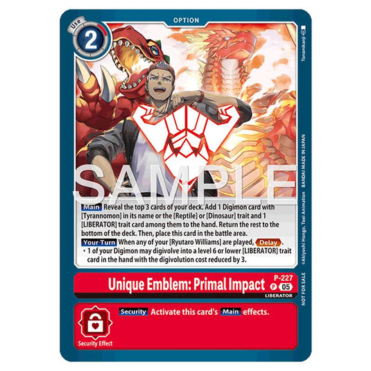 Digimon Card Game - Promo - Unique Emblem: Primal Impact - P-227