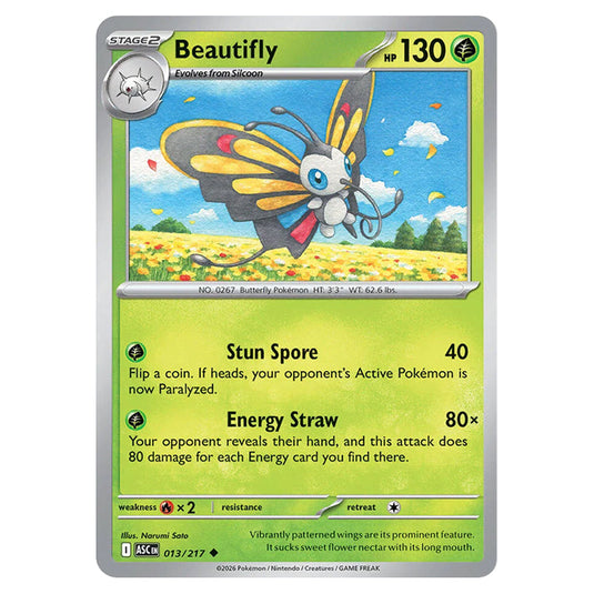 Beautifly 013 card from the Pokemon set Ascended Heroes