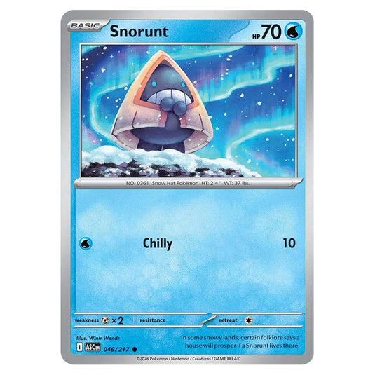 Snorunt 046 card from the Pokemon set Ascended Heroes