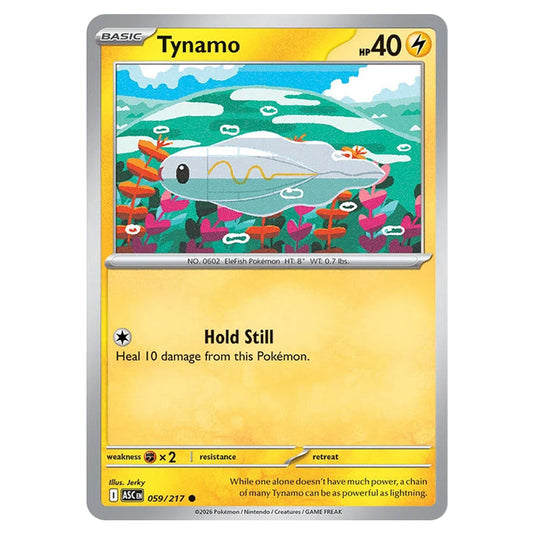 Tynamo 059 card from the Pokemon set Ascended Heroes
