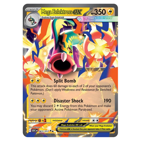 Mega Eelektross ex 061 card from the Pokemon set Ascended Heroes