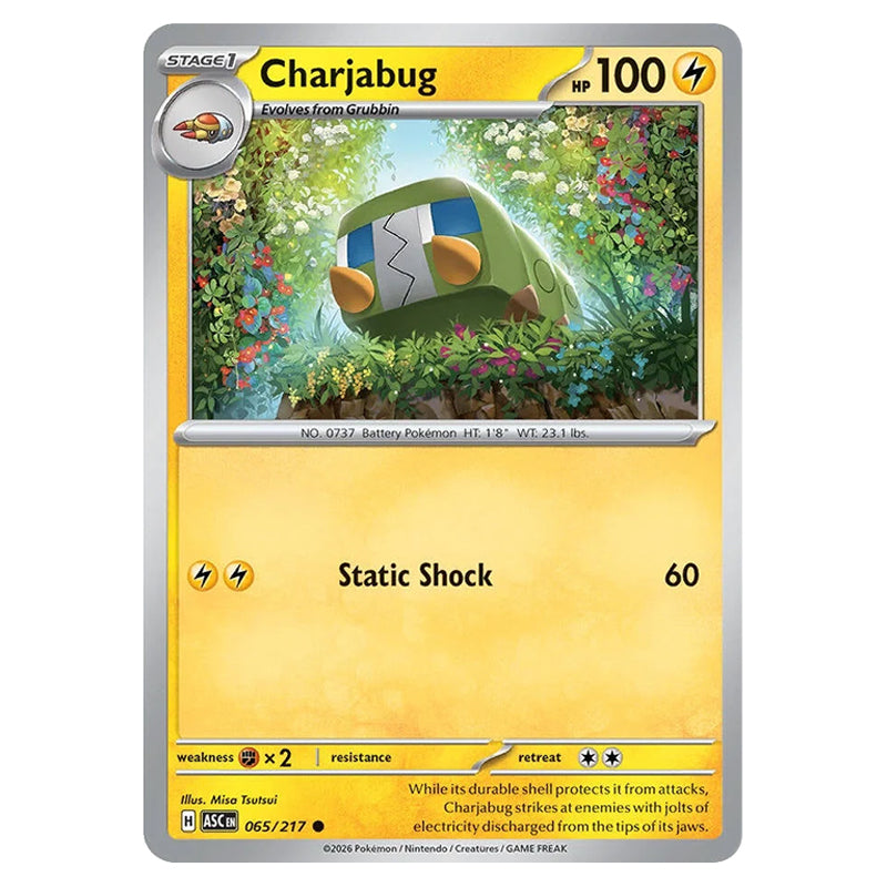 Pokemon Mega Evolution Ascended Heroes Charjabug 065 217 pokemon-mega-evolution-ascended-heroes-charjabug-065-217