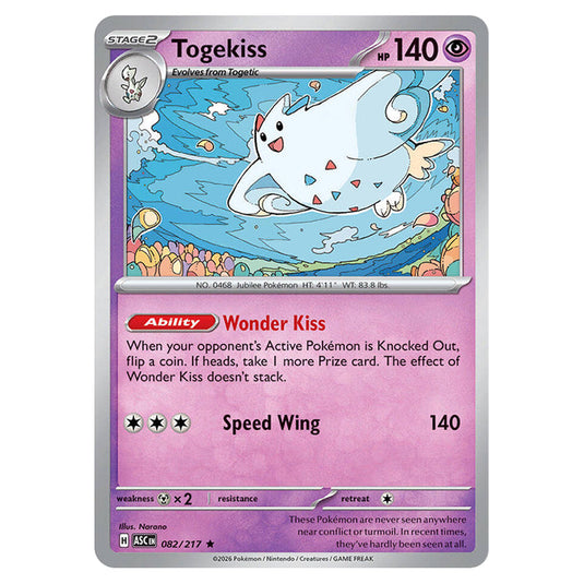 Togekiss 082 card from the Pokemon set Ascended Heroes