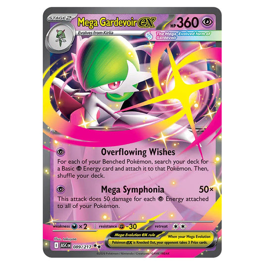 Mega Gardevoir ex 089 card from the Pokemon set Ascended Heroes