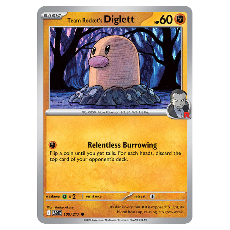 Diglett Mega Set Pokemon - Mega Evolution - Ascended Heroes - Team Rocket's Diglett - 1