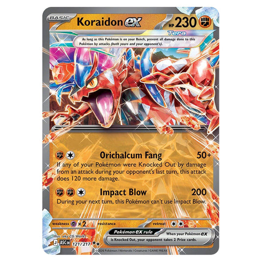 Koraidon ex 121 card from the Pokemon set Ascended Heroes