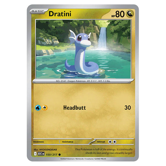 Dratini 150 card from the Pokemon set Ascended Heroes