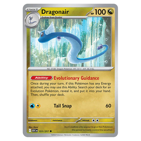 Dragonair 151 card from the Pokemon set Ascended Heroes