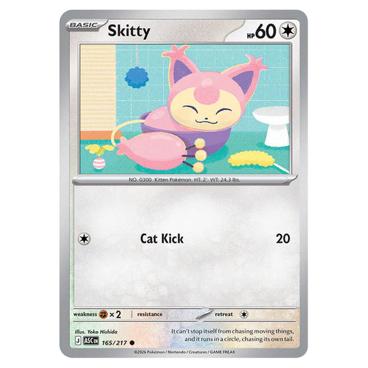 Skitty 165 card from the Pokemon set Ascended Heroes