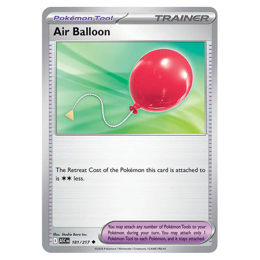 Air Balloon 181 card from the Pokemon set Ascended Heroes