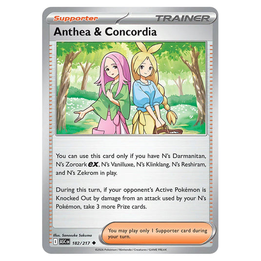 Anthea & Concordia 182 card from the Pokemon set Ascended Heroes