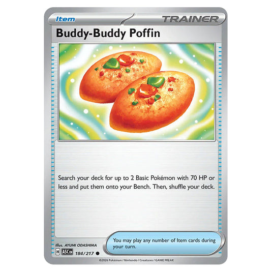 Buddy-Buddy Poffin 184 card from the Pokemon set Ascended Heroes
