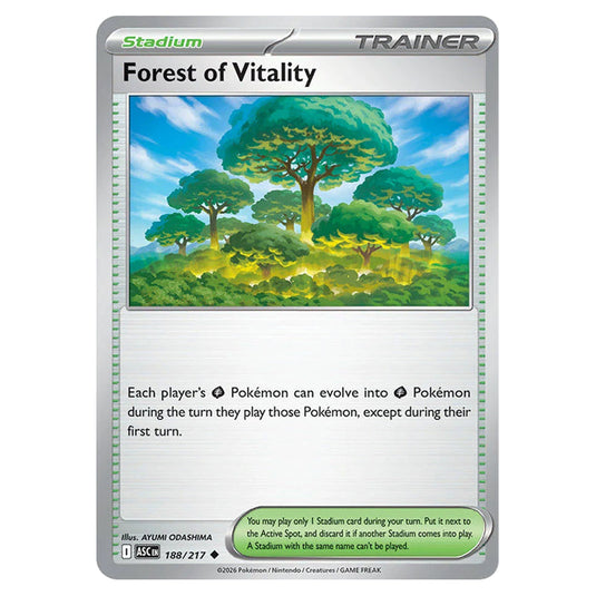 Forest of Vitality 188 card from the Pokemon set Ascended Heroes