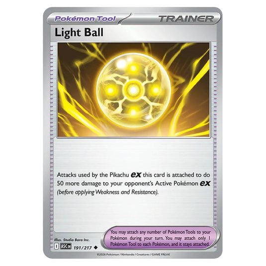 Light Ball 191 card from the Pokemon set Ascended Heroes