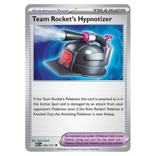 Team Rocket's Hypnotizer 206 card from the Pokemon set Ascended Heroes