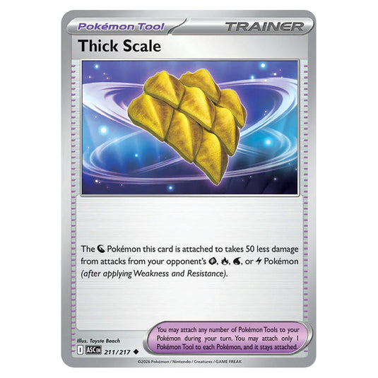 Thick Scale 211 card from the Pokemon set Ascended Heroes