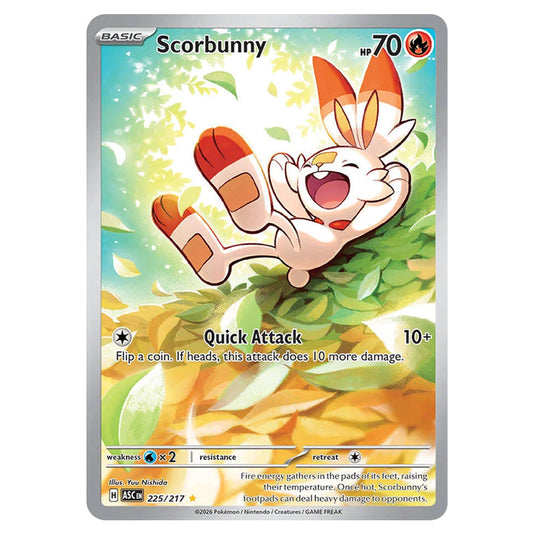 Scorbunny 225 card from the Pokemon set Ascended Heroes