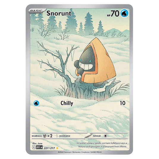 Snorunt 227 card from the Pokemon set Ascended Heroes