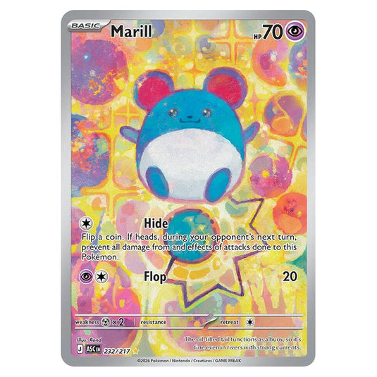 Marill 232 card from the Pokemon set Ascended Heroes