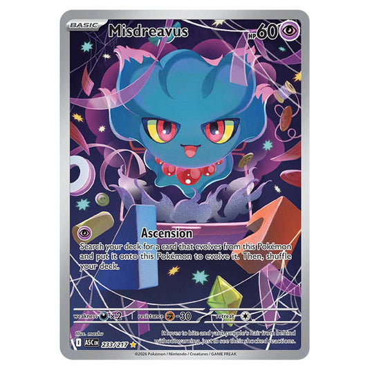 Misdreavus 233 card from the Pokemon set Ascended Heroes