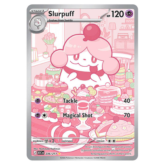 Slurpuff 236 card from the Pokemon set Ascended Heroes