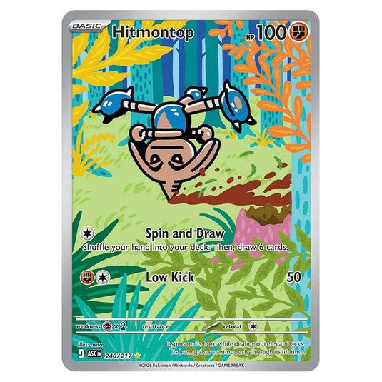 Hitmontop 240 card from the Pokemon set Ascended Heroes
