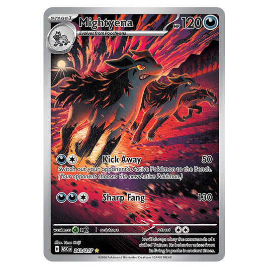 Mightyena 243 card from the Pokemon set Ascended Heroes