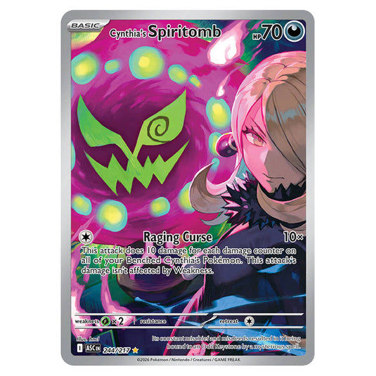 Cynthia's Spiritomb 244 card from the Pokemon set Ascended Heroes