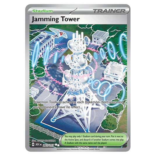 Jamming Tower 261 card from the Pokemon set Ascended Heroes