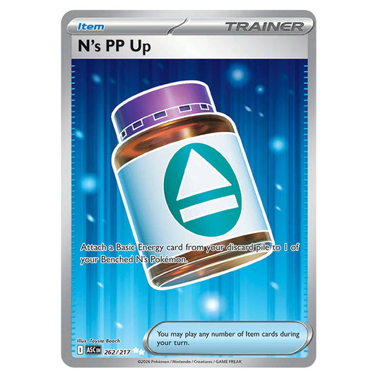 N's PP Up 262 card from the Pokemon set Ascended Heroes