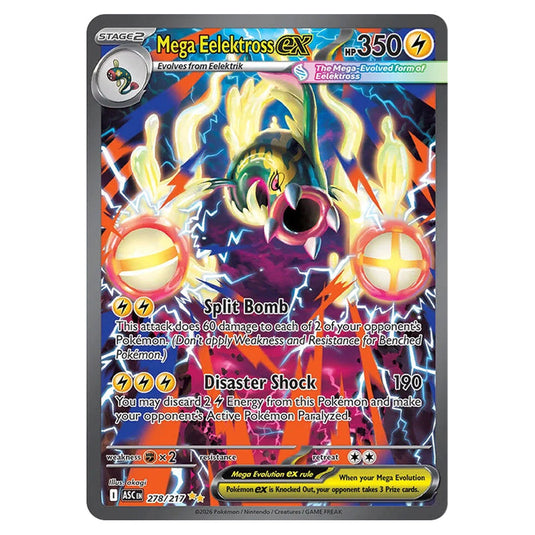 Mega Eelektross ex 278 card from the Pokemon set Ascended Heroes