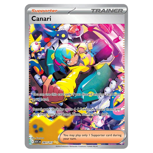 Canari 291 card from the Pokemon set Ascended Heroes