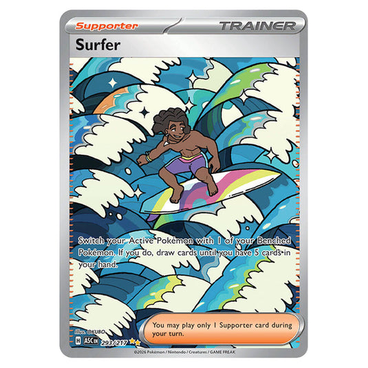 Surfer 293 card from the Pokemon set Ascended Heroes