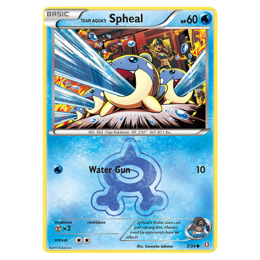 Team Aqua's Spheal 03 card from the Pokemon set Double Crisis