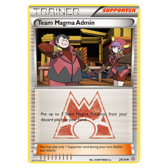 Team Magma Admin 29 card from the Pokemon set Double Crisis