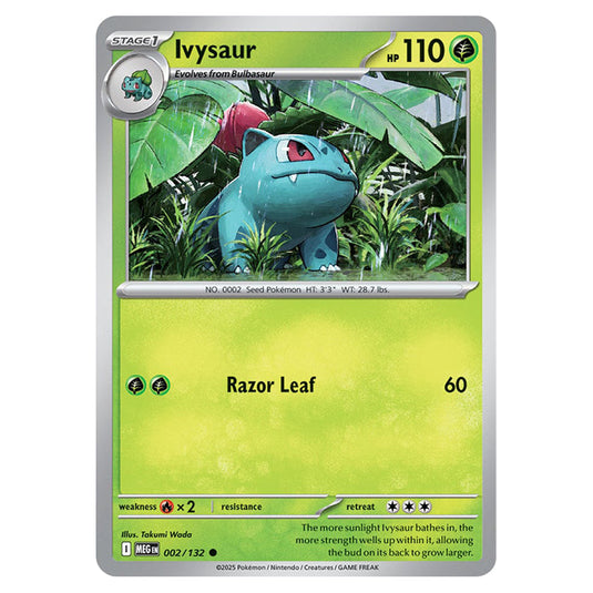 Ivysaur 002 card from the Pokemon set Mega Evolution - Base Set