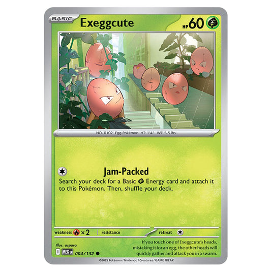 Exeggcute 004 card from the Pokemon set Mega Evolution - Base Set