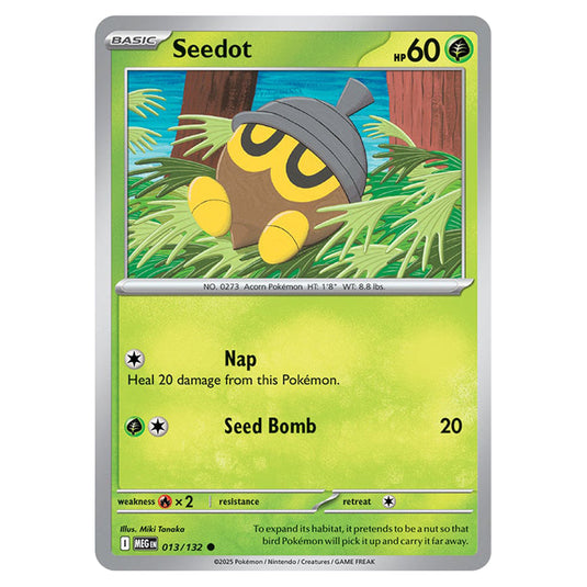 Seedot 013 card from the Pokemon set Mega Evolution - Base Set