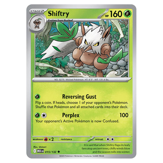 Shiftry 015 card from the Pokemon set Mega Evolution - Base Set