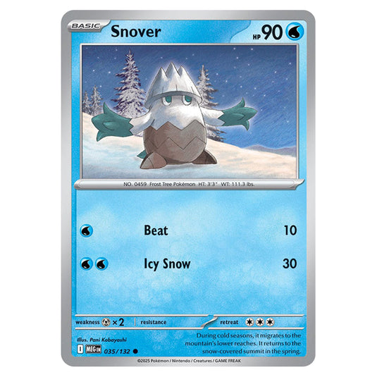 Snover 035 card from the Pokemon set Mega Evolution - Base Set