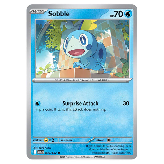 Sobble 039 card from the Pokemon set Mega Evolution - Base Set