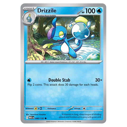 Drizzile 040 card from the Pokemon set Mega Evolution - Base Set