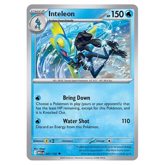 Inteleon 041 card from the Pokemon set Mega Evolution - Base Set