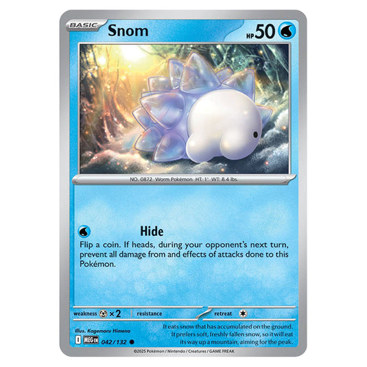 Snom 042 card from the Pokemon set Mega Evolution - Base Set